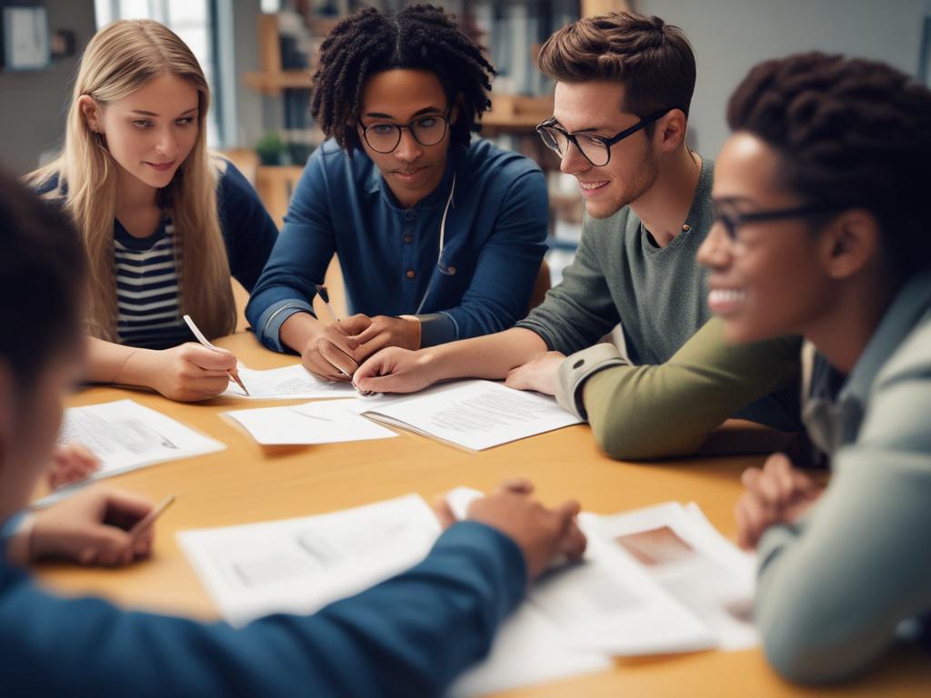 A close up shot of a diverse group of learners