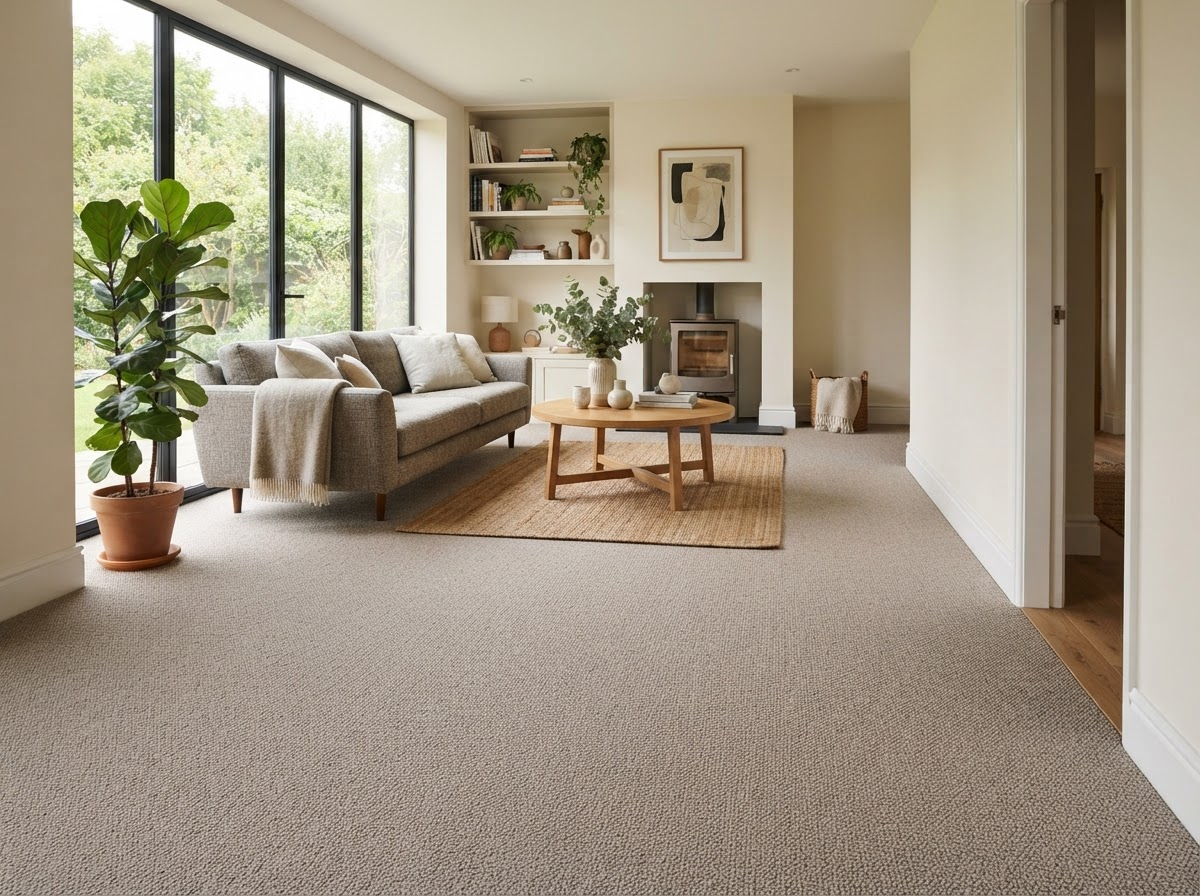 Beautifully restored carpet in modern home