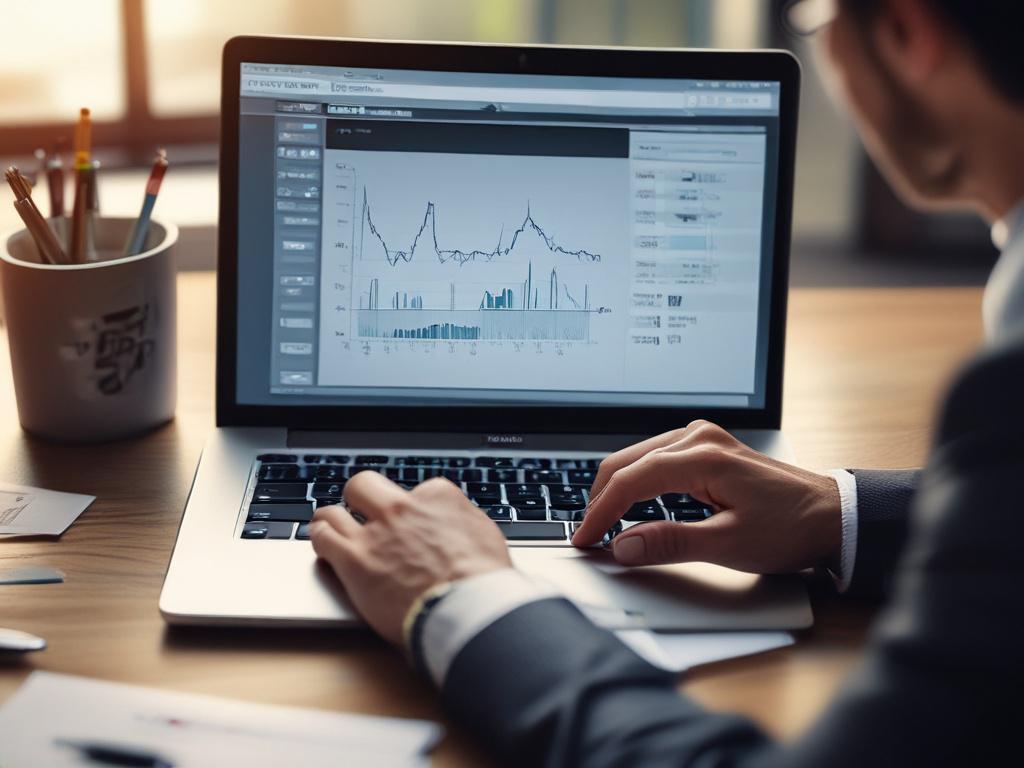A close up shot of a financial advisor reviewing performance