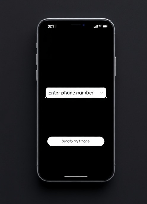 Phone screen with text entry