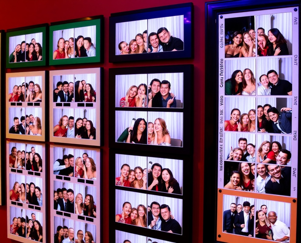 Photo gallery showcasing sample photo booth photos