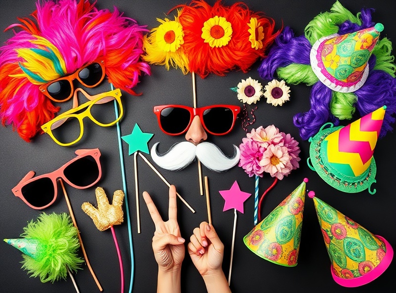 Collection of fun party props and backgrounds