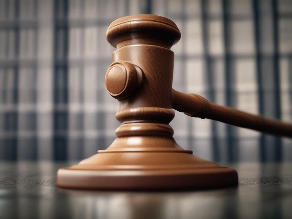 **AI Image Generation Prompt:**

Create a highly detailed, realistic high-resolution photo that captures the essence of a criminal trial process in Houston. The image should focus on a solitary figure, a professional and confident criminal defense lawyer, standing in a courtroom. This lawyer, a middle-aged individual with a friendly yet assertive demeanor, wears a tailored suit and is holding a legal briefcase. The background features the essential elements of a courtroom: a wooden judge's bench, a jury box