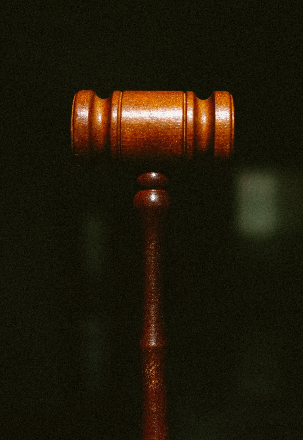 A wooden gavel.