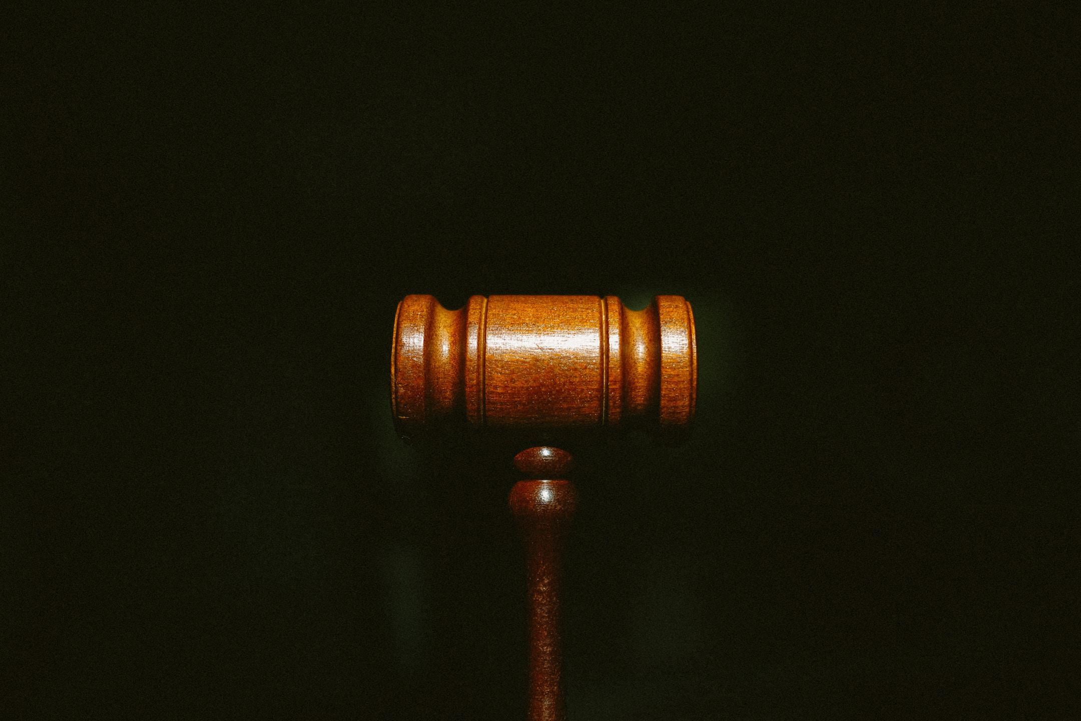 A wooden gavel.