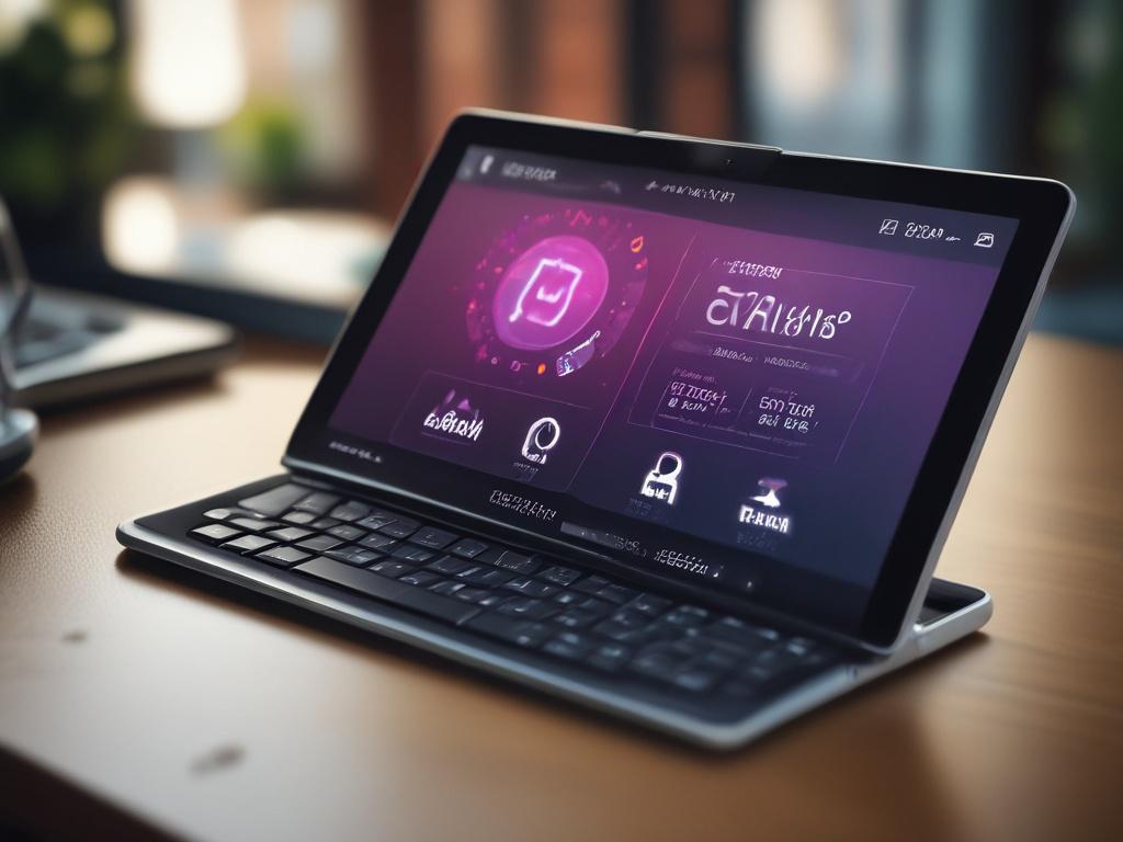 A hyper realistic close up shot of a digital interface