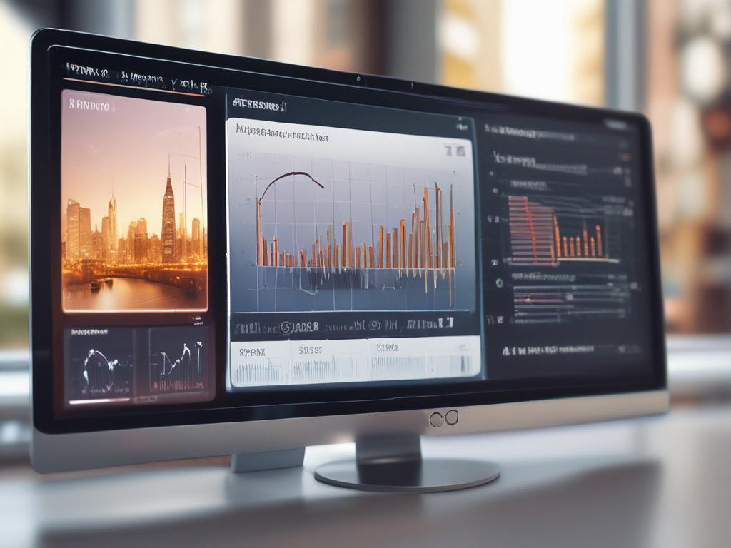 A close up shot of a sleek, futuristic AI interface