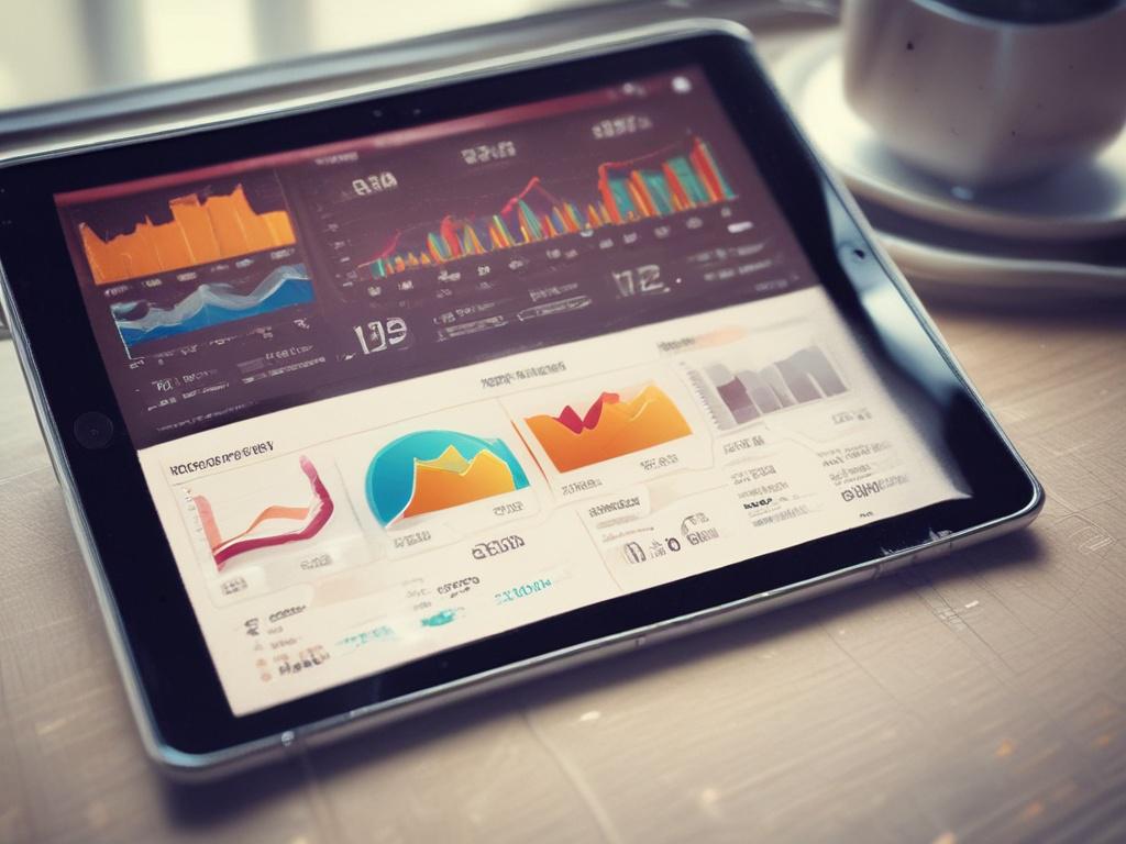 A detailed close up of a sophisticated AI consulting dashboard