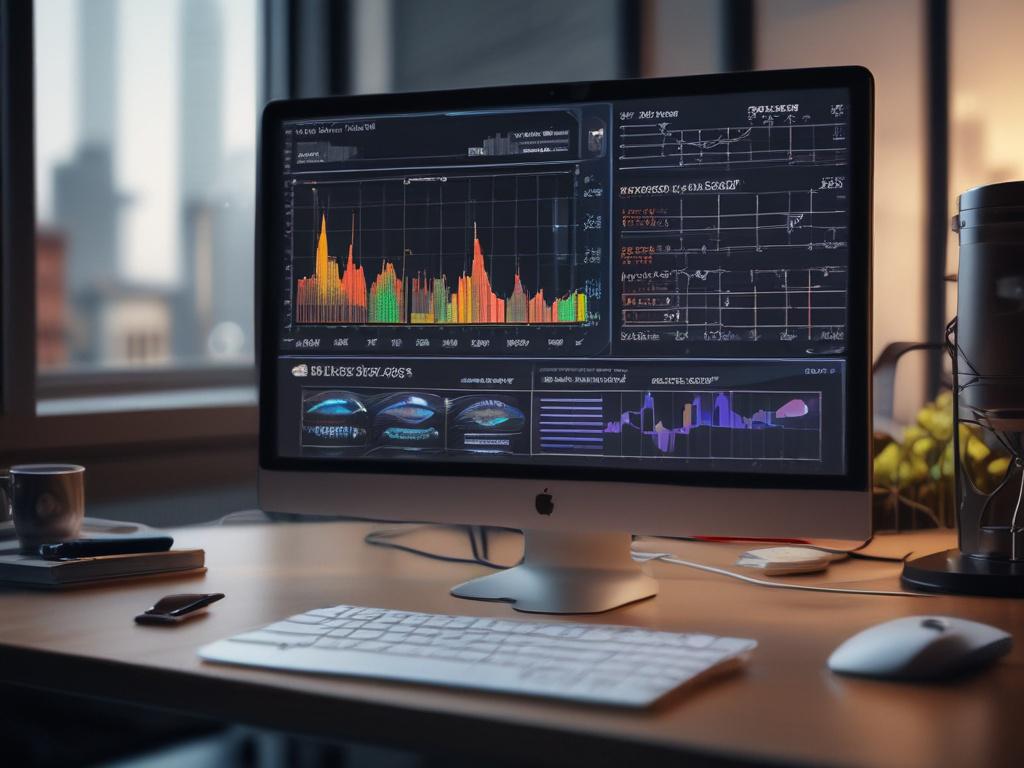 A hyper realistic close up image of a computer screen