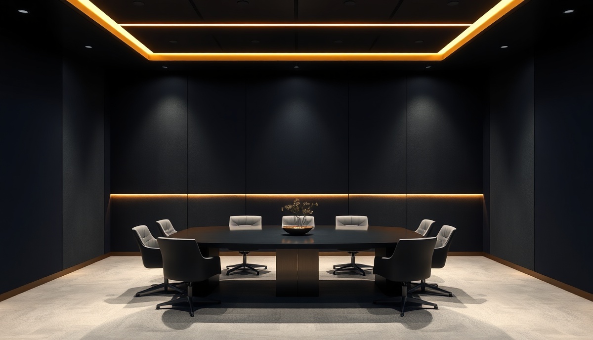 Professional executive boardroom environment