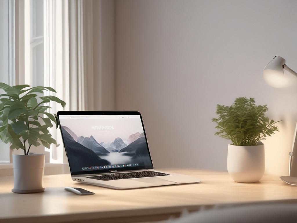 A serene workspace with a laptop displaying a lead generation