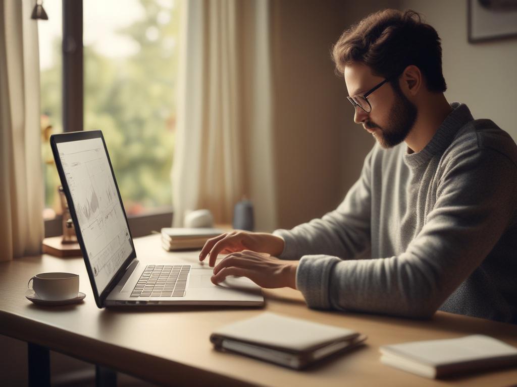 a person browsing through a laptop with various passive income