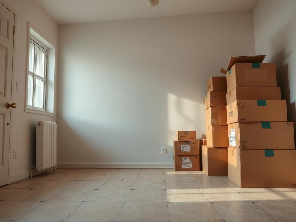 A close up shot of a clean and empty room