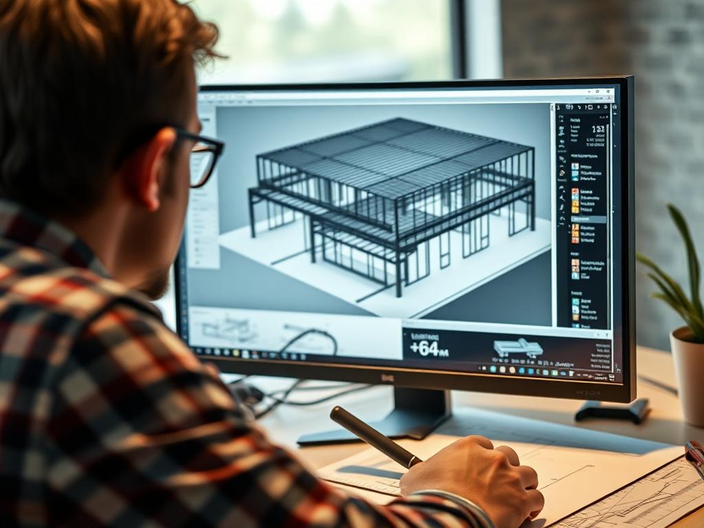 A high resolution image capturing a designer focused on a