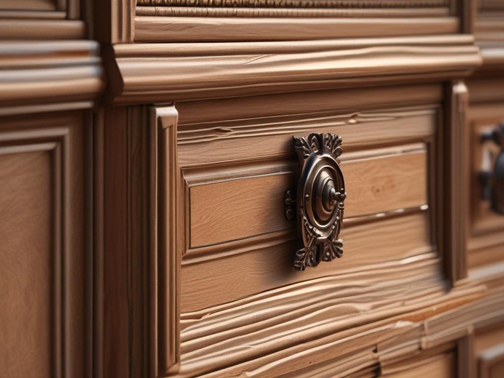A close up shot of a beautifully crafted custom wooden