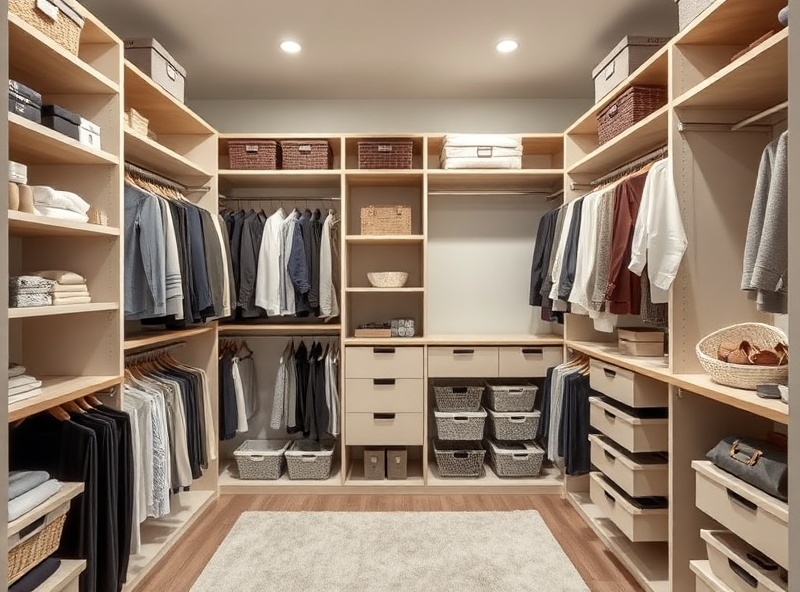 Closet repair and refreshing - beautiful organized storage