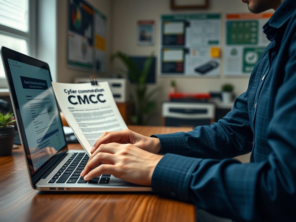 A close up shot of a professional typing on a