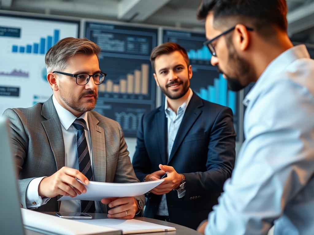 A close up shot of an executive consulting on cybersecurity