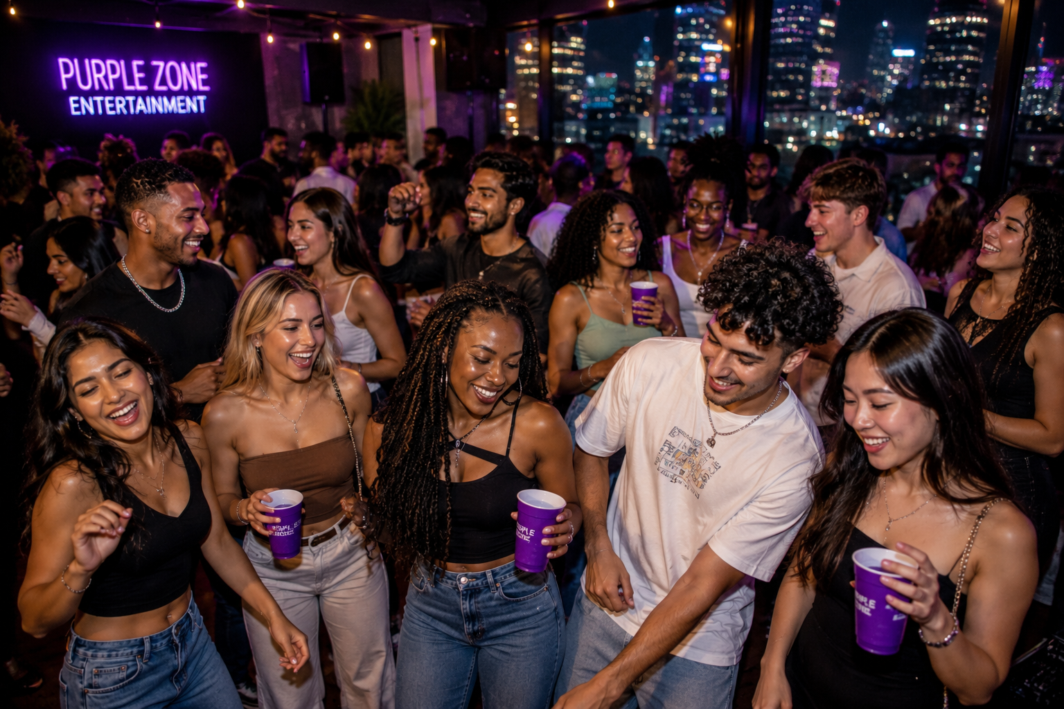 Diverse multicultural community atmosphere