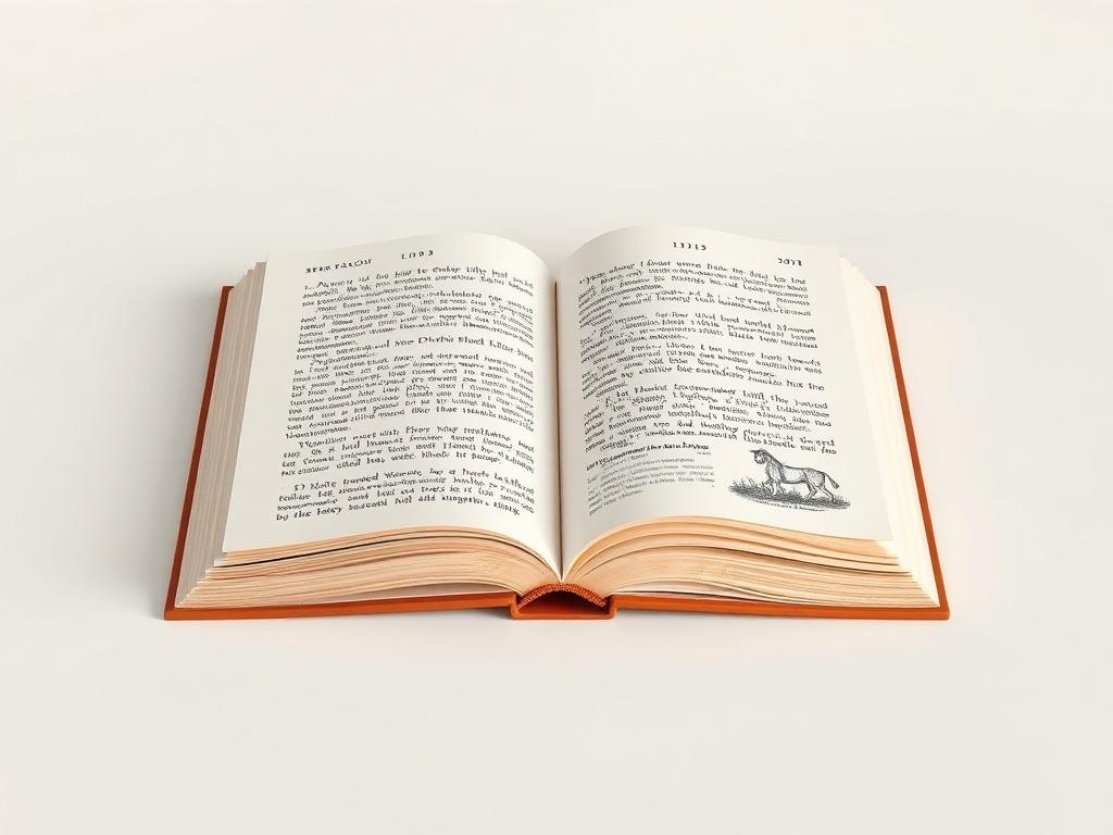 An elegant, minimalist image of an open book with beautifully designed pages, set against a subtle background. The book should display intricate typography and illustrations that reflect the themes of clarity and heritage. The composition should be simple, focusing on the book as the subject, with ample negative space to emphasize its importance.