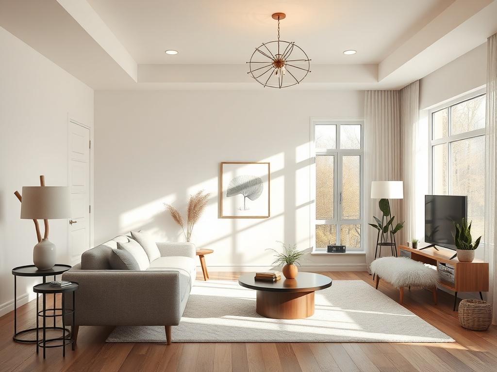 A realistic high resolution of a beautifully redesigned living room,