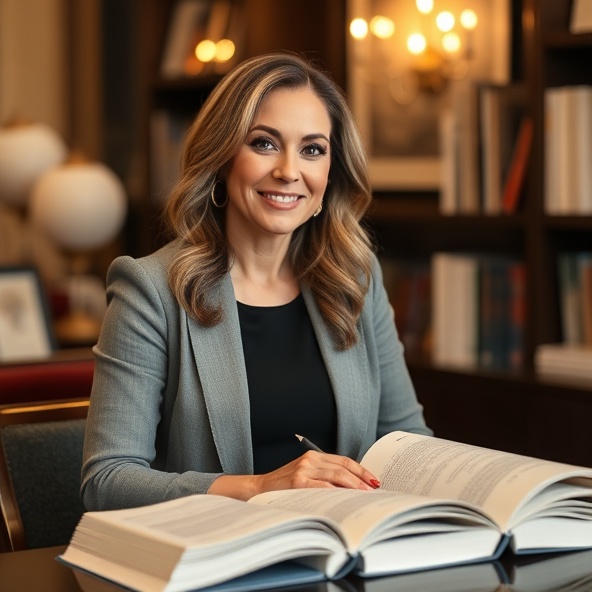 Author at book signing