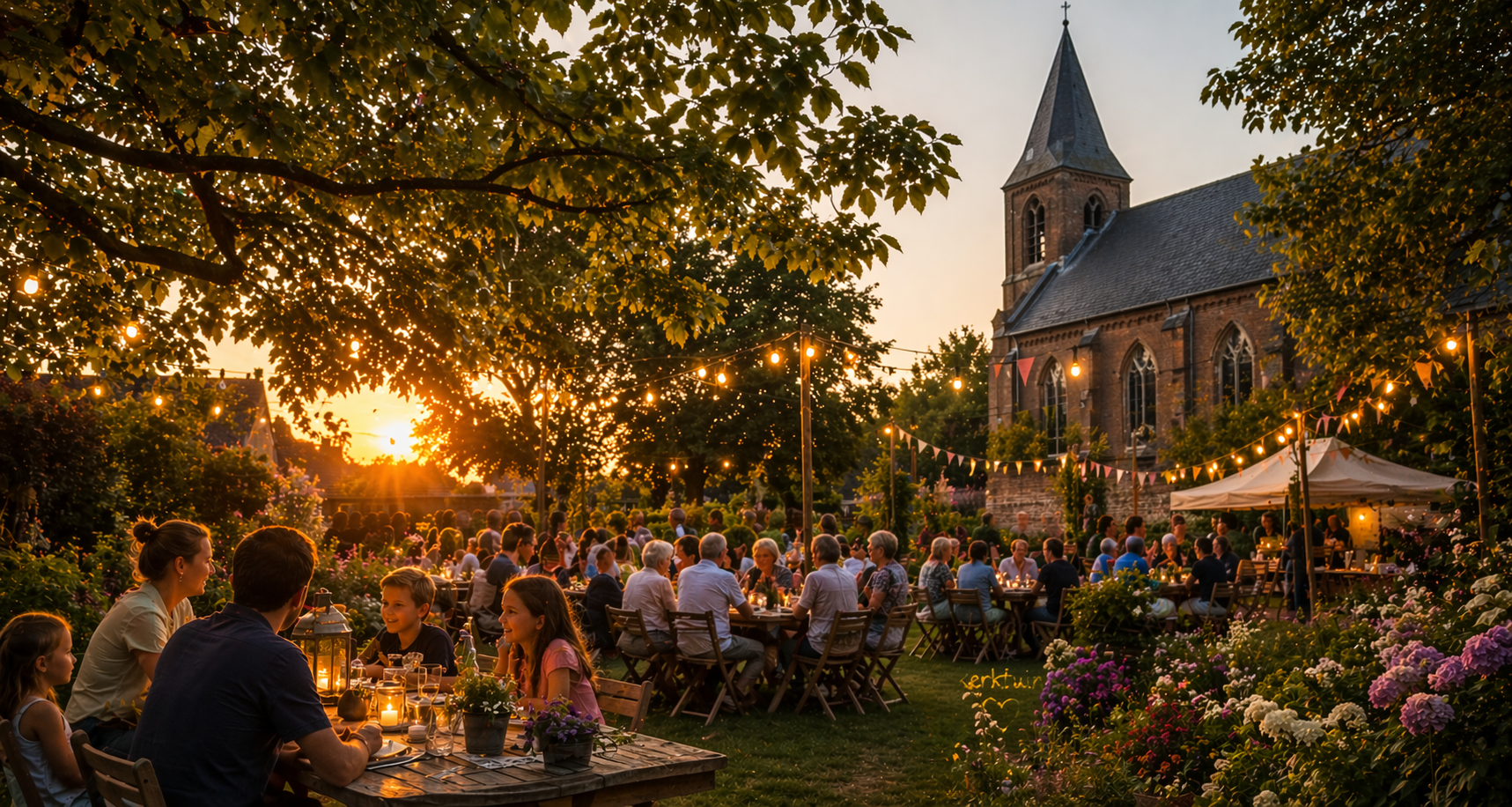 Energieke ontmoeting en samenkomst in het dorpshart