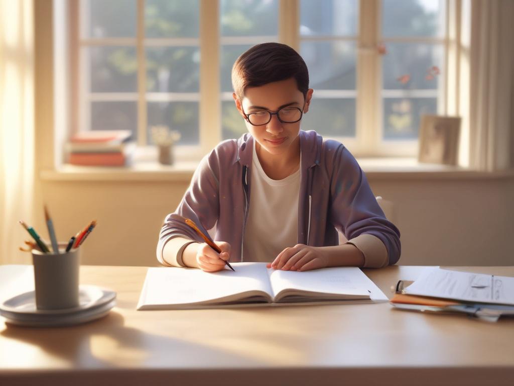 An attentive student receiving coaching for JAMB exams, serene study