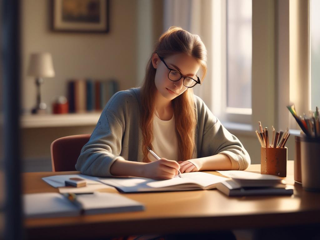 A motivated student studying for the SAT with a tutor,