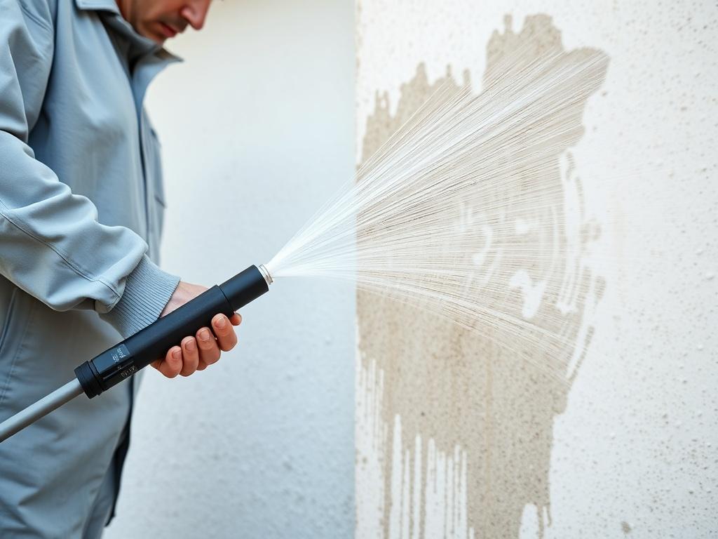 A close up shot of a cleaner using a pressure