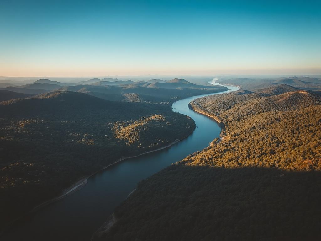 Aerial view of a stunning landscape captured by a drone,