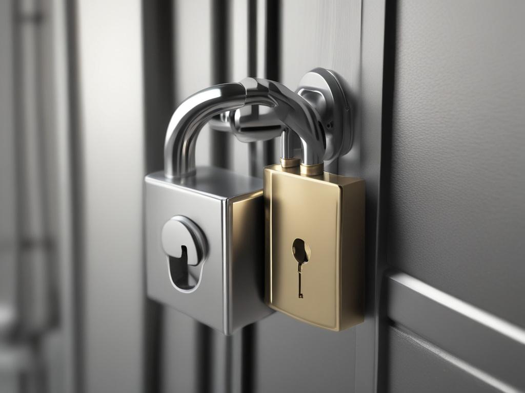 A close up shot of a secure lock symbolizing data