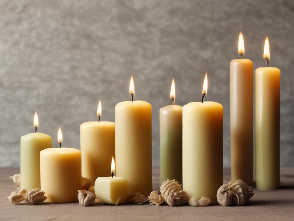 beeswax candles, natural light, eco friendly, home decor