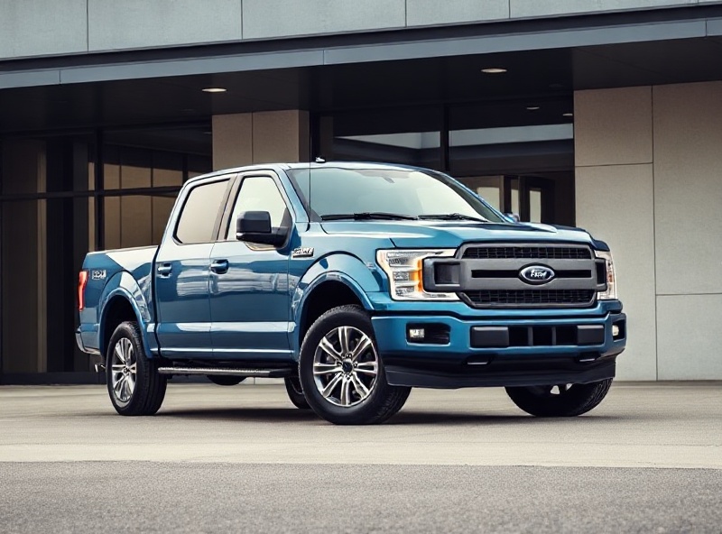 2024 Ford F-150 truck in metallic blue