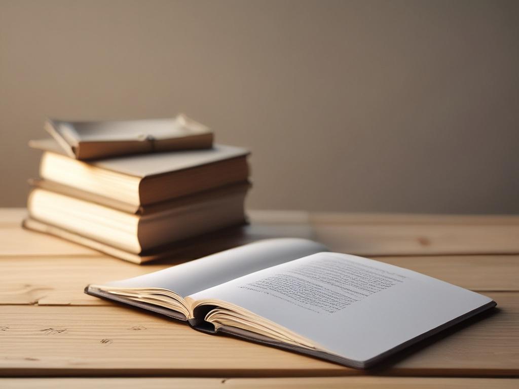 A minimalistic and clean design featuring a single open book