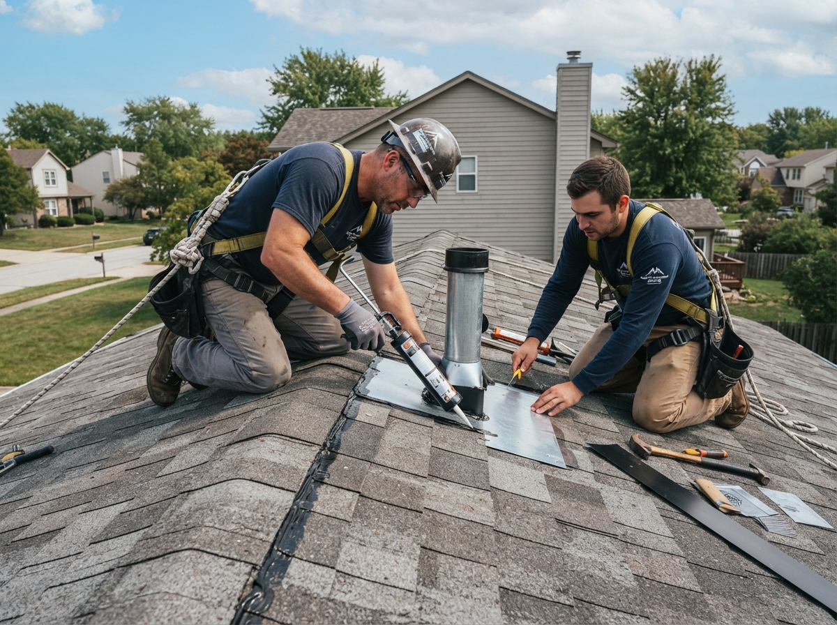 Professional roof repair work - targeted repairs and leak detection