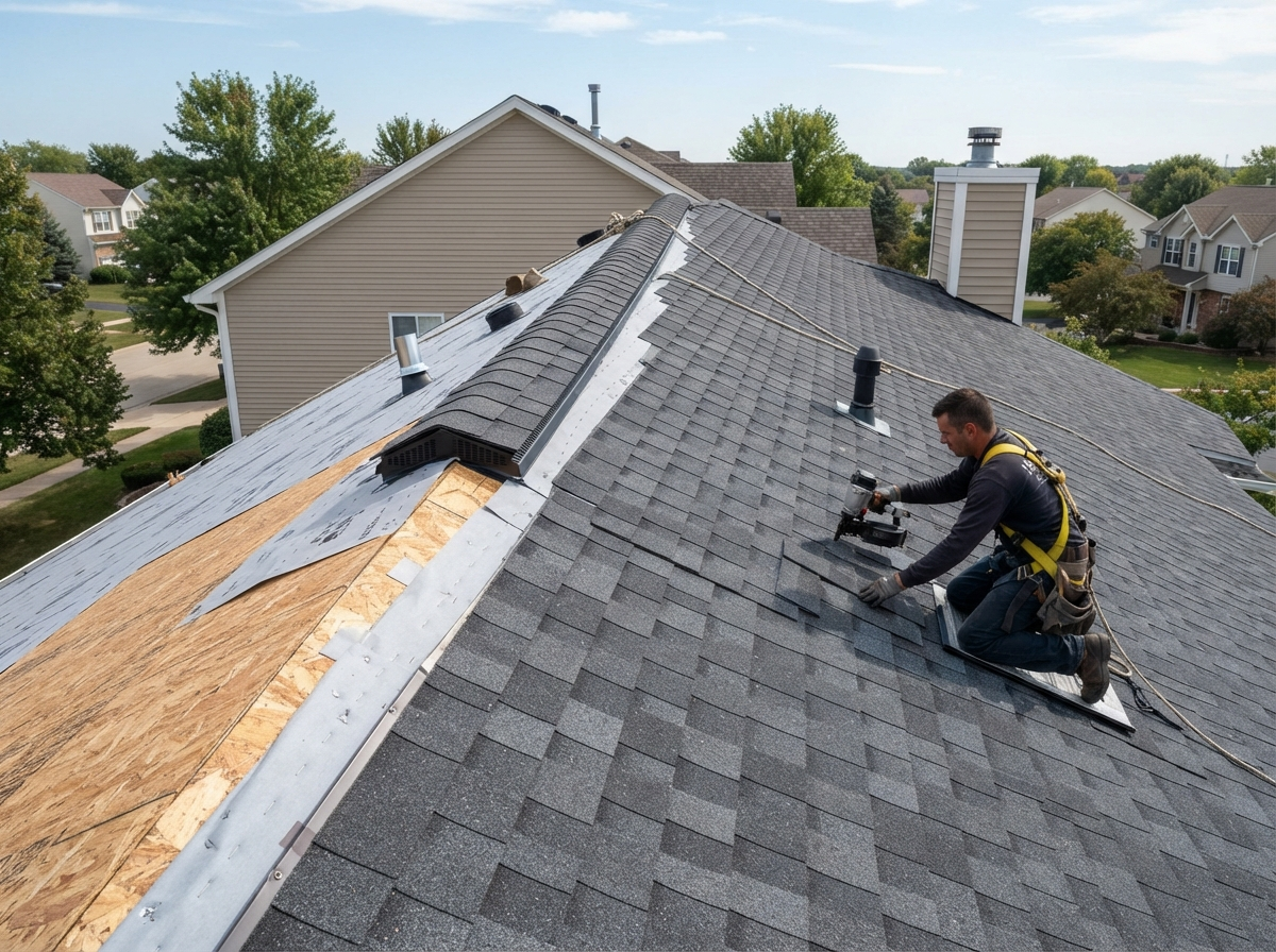 White Oak Roofing team at work