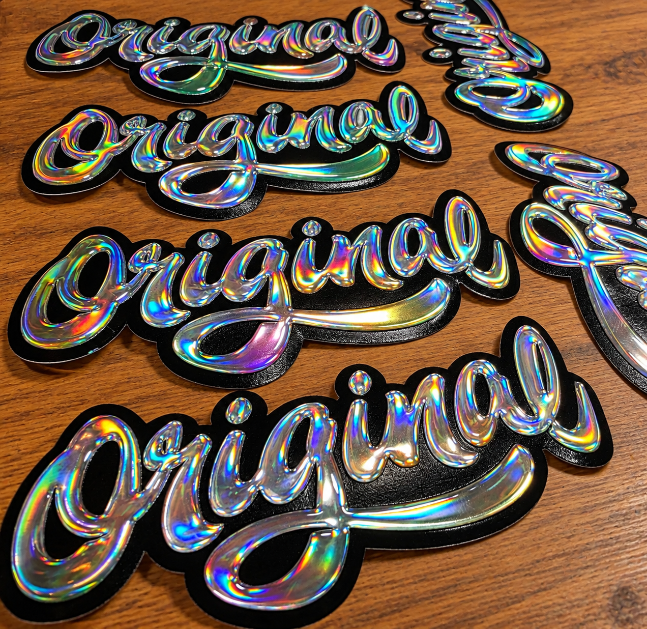 High-gloss epoxy jelly print with dimensional effect on custom design