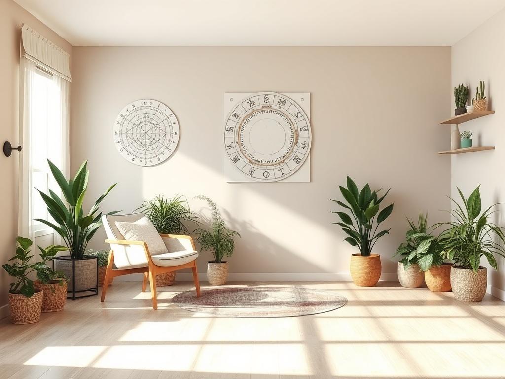 A serene and inviting consultation room with soft lighting, a