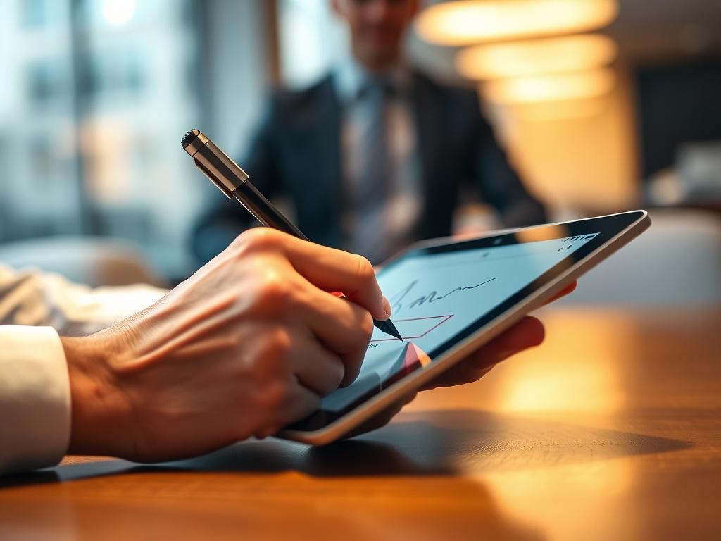 A hyper realistic close up shot of a person signing