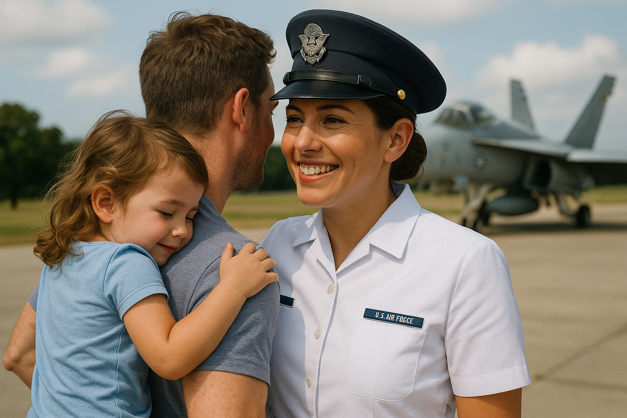 female air force vet w family plane in background chatgpt image jul 28, 2025, 11_10_52 am.png