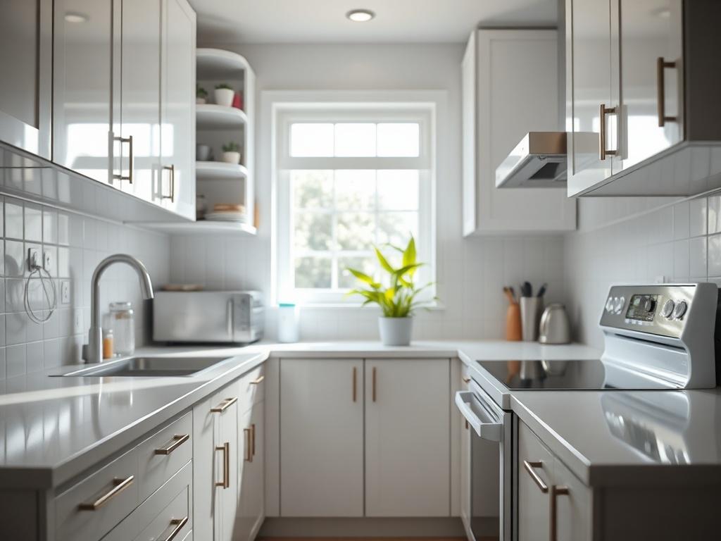 Detailed after builders cleaning of a renovated kitchen in County Wexford