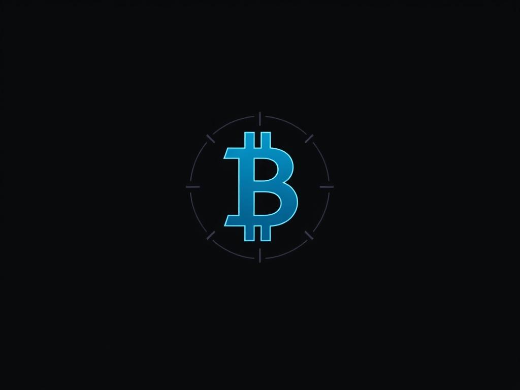 A sleek, minimalistic image showcasing a futuristic digital currency symbol