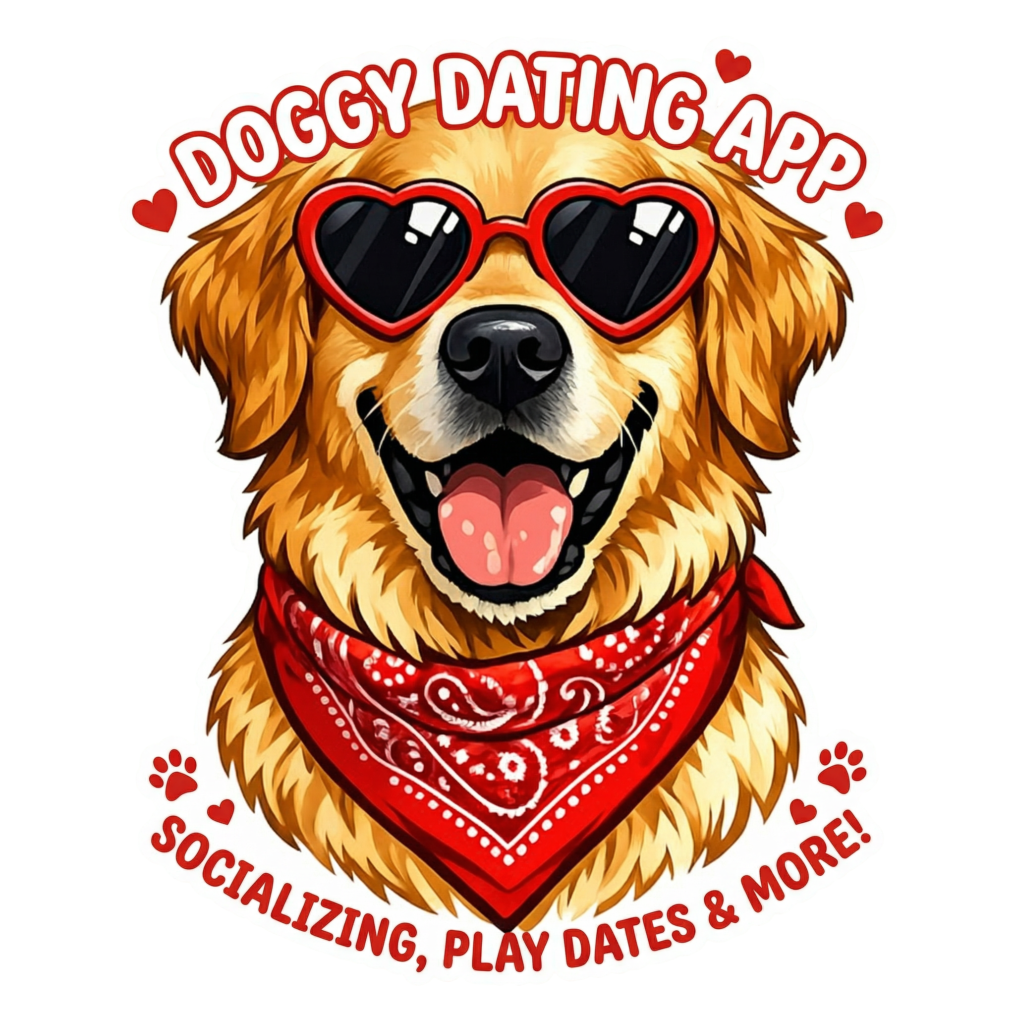 App interface with dog profiles