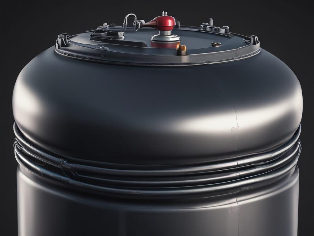 close up of a marine fuel tank, hyper realistic, clear