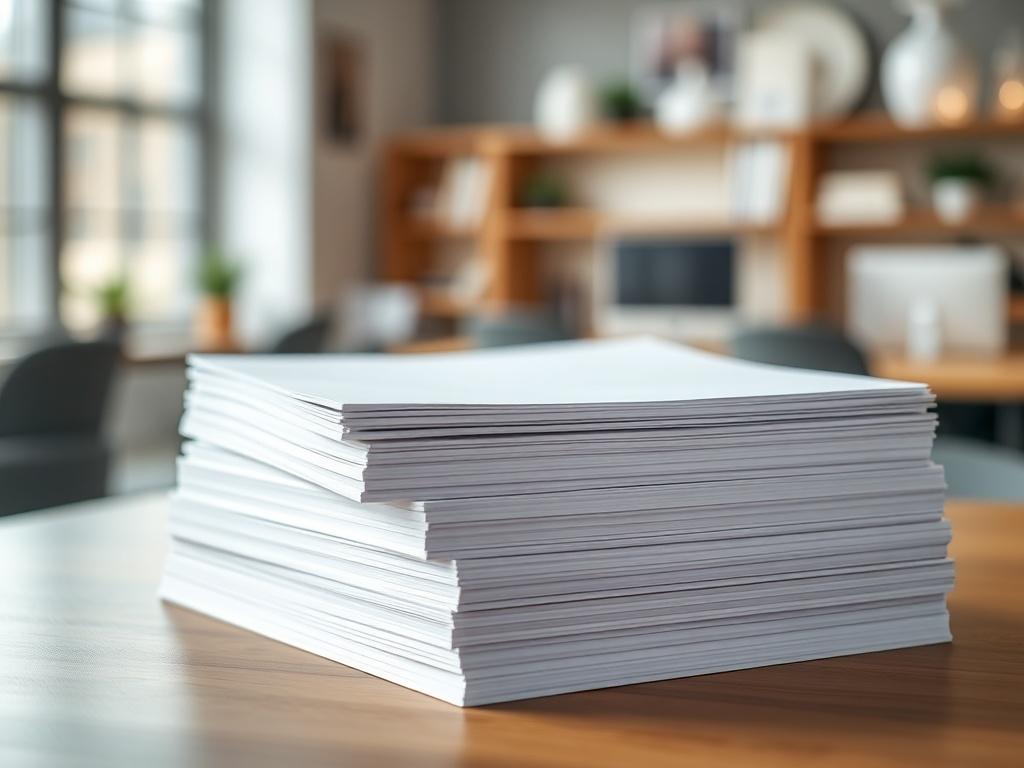 A close up shot of a stack of high quality