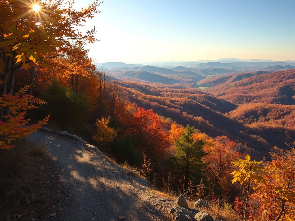 A scenic view of the Appalachian Mountains during autumn, showcasing