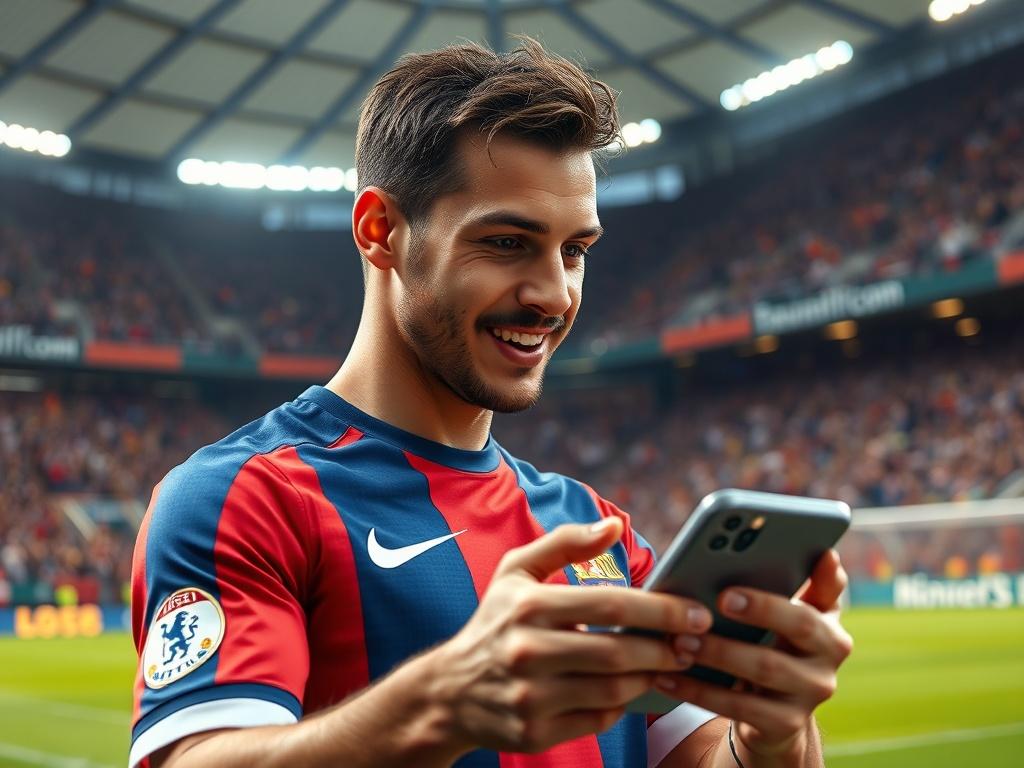 A hyper realistic digital twin of a famous football player