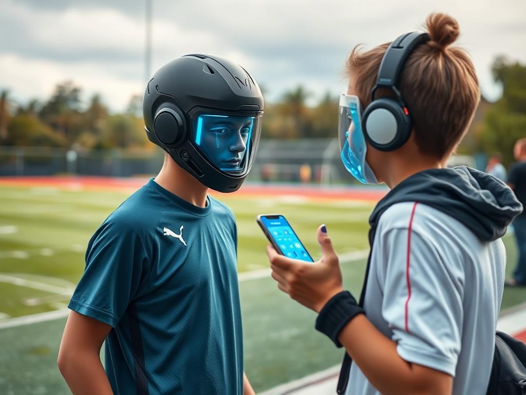 An engaging scene featuring a digital twin providing personalized coaching