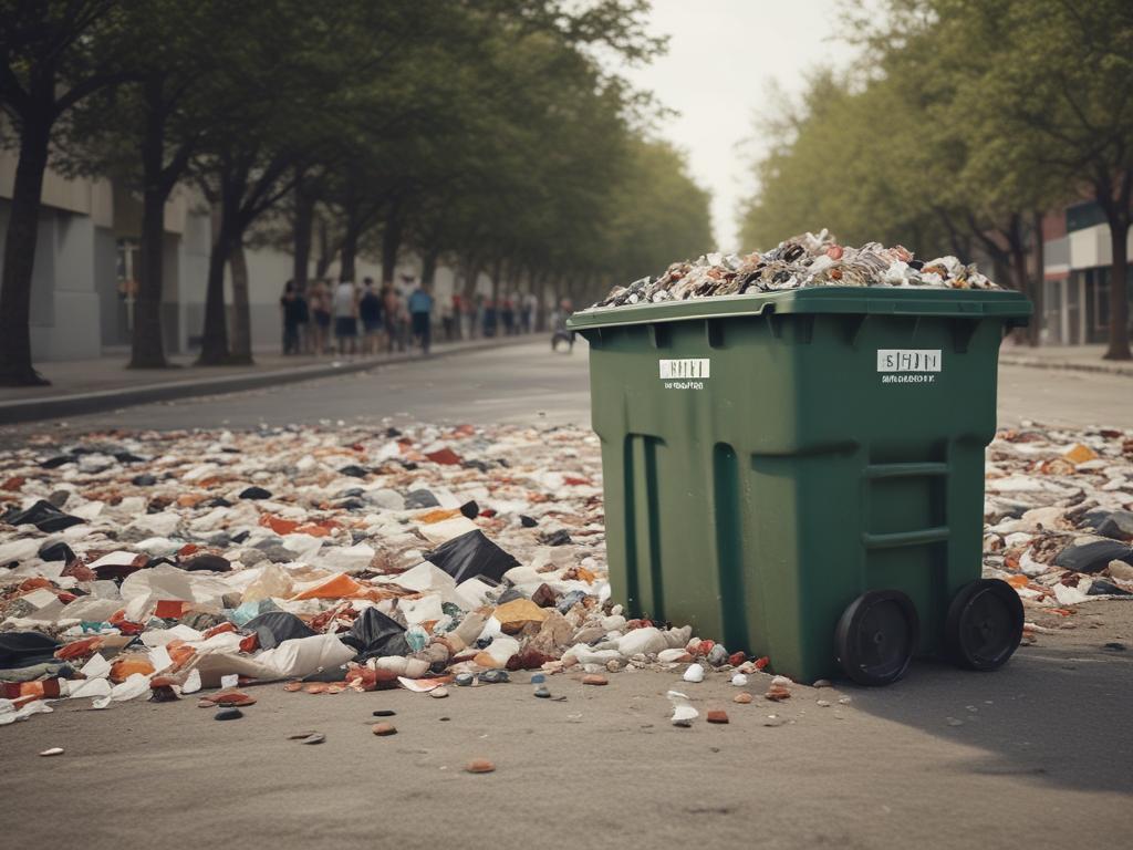 event cleanup dumpster, festival waste management, public gathering